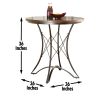 Adele - 5 Piece Dining Set With Counter Height Table - Dark Brown