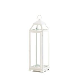 Large Country White Open Top Lantern