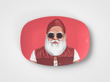 Santa Claus // 10"x14" Serving Platter // Christmas Gift Idea (Set: Single Platter)