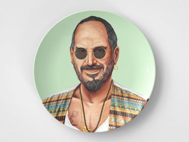 Steve Jobs // 10" Round Plate // Tech Gift Idea (Set: Single Plate)