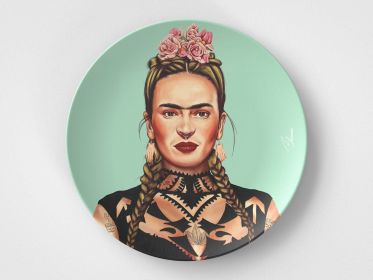 Frida Kahlo // 10" Round Plate // Famous Artist Gift Idea (Set: Single Plate)